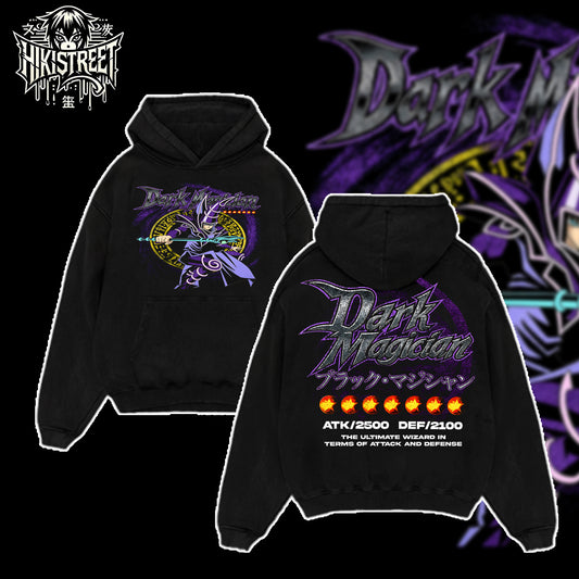 [HIKISTREET] Vintage Dark Magican Acid Washed T-Shirt Unisex Oversized Anime Manga T-Shirt Heavyweight Cotton Tee for Anime Fans, Yugioh merch, T-shirt anime gift, Anime Streetwear, graphic tees