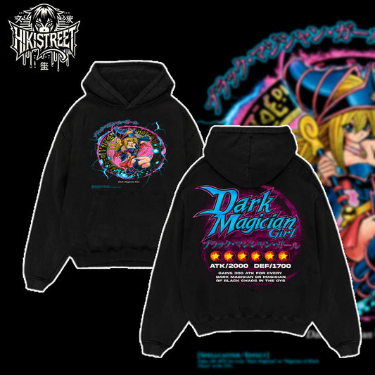 [HIKISTREET] Vintage Dark Magican Girl Acid Washed T-Shirt Unisex Oversized Anime Manga T-Shirt Heavyweight Cotton Tee for Anime Fans, Yugioh merch, T-shirt anime gift, Anime Streetwear, graphic tees
