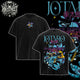 [HIKISTREET] JoJo's Bizarre Adventure Jotaro Kujo V4 Vintage Washed Unisex Oversized Anime Graphic T-Shirt, Double Sided Print Streetwear Tee, JoJo Streetwear Double Print Shirt