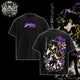 [HIKISTREET] JoJo's Bizarre Adventure Jotaro Kujo V2 Vintage Washed Unisex Oversized Anime Graphic T-Shirt, Double Sided Print Streetwear Tee, JoJo Streetwear Double Print Shirt