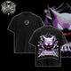 [HIKISTREET] Vintage Gengar Acid Washed T-Shirt, Pokemon Merch, Anime Washed Oversized Tee, Aesthetic Anime Streetwear Gift