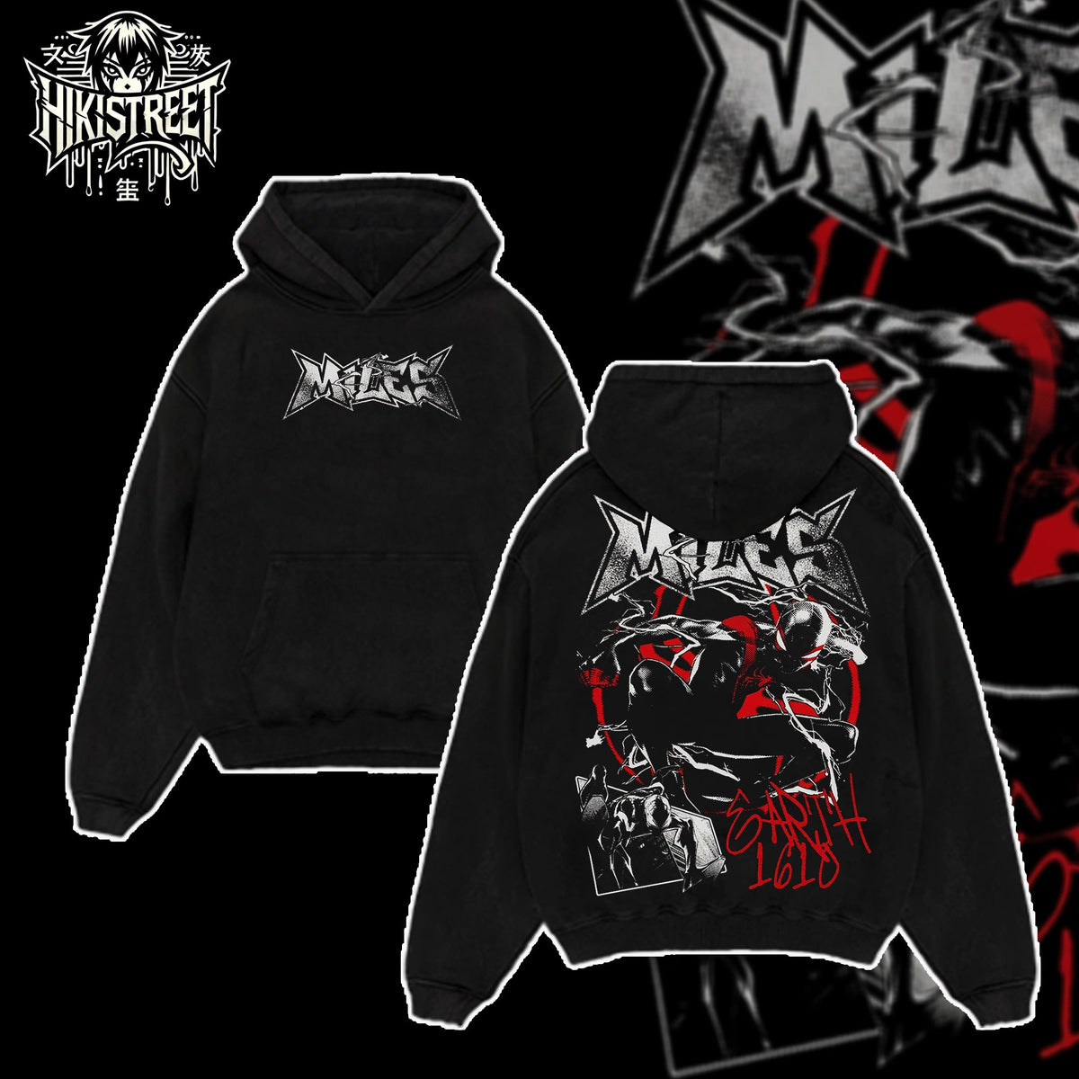 [HIKISTREET] Vintage Miles Morales Acid Washed T-Shirt, MCU Merch, Comics Washed Oversized Tee, Aesthetic Comics Streetwear Gift