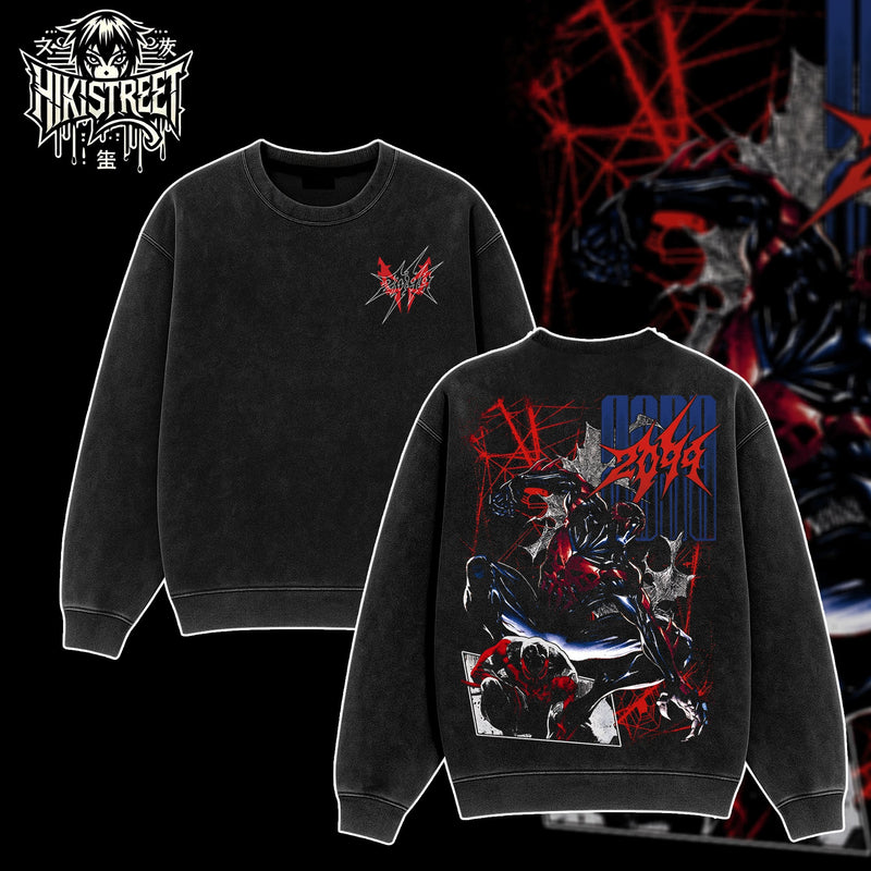 [HIKISTREET] Vintage Miguel O'hara Spider Man 2099 Acid Washed T-Shirt, MCU Merch, Comics Washed Oversized Tee, Aesthetic Comics Streetwear Gift