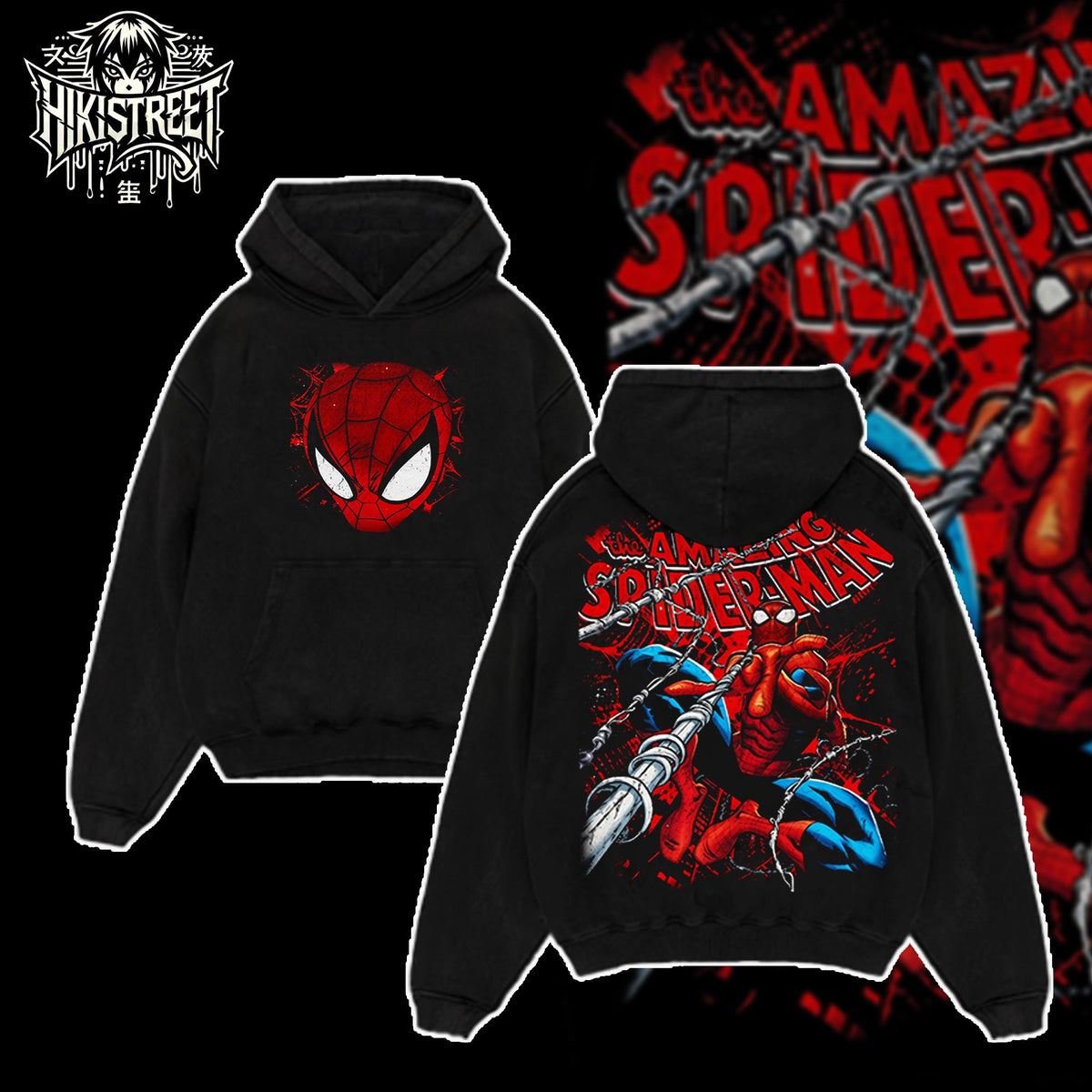 [HIKISTREET] Vintage The Amazing Spiderman V2 Acid Washed T-Shirt, MCU Merch, Comics Washed Oversized Tee, Aesthetic Comics Streetwear Gift