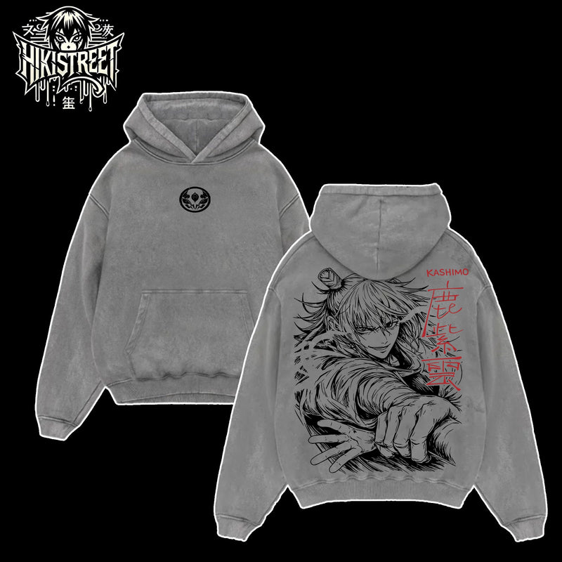 [HIKISTREET] Vintage Hajime Kashimo Acid Washed T-Shirt, Jujutsu Kaisen Merch, Anime Washed Oversized Tee, Aesthetic Anime Streetwear Gift