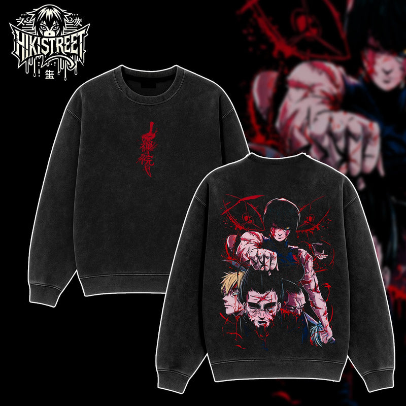 [HIKISTREET] Vintage Maki Zenin Acid Washed T-Shirt, Jujutsu Kaisen Merch, Anime Washed Oversized Tee, Aesthetic Anime Streetwear Gift