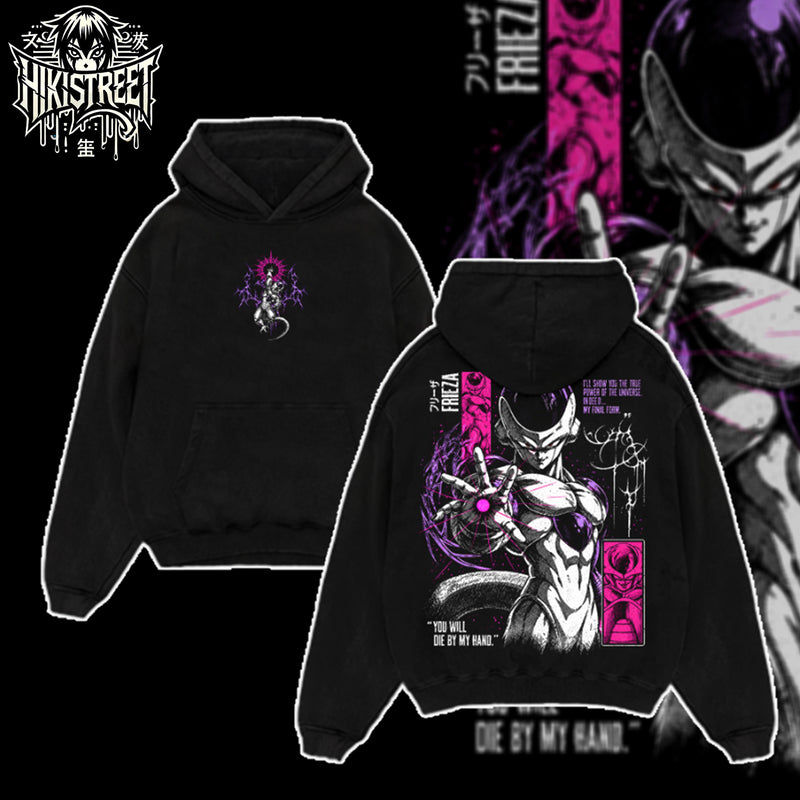 [HIKISTREET] Vintage Frieza Acid Washed T-Shirt, Dragon Ball Merch, Anime Washed Oversized Tee, Aesthetic Anime Streetwear Gift