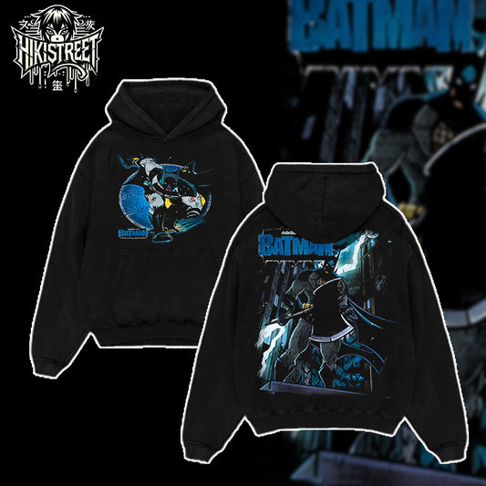 [HIKISTREET] Vintage Batman Acid Washed T-Shirt, DC Merch, Comics Washed Oversized Tee, Aesthetic Comics Streetwear Gift