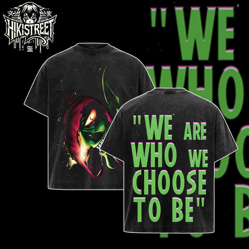 [HIKISTREET] Vintage Green Goblin Acid Washed T-Shirt, MCU Merch, Comics Washed Oversized Tee, Aesthetic Comics Streetwear Gift