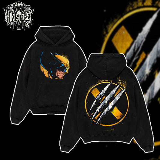 [HIKISTREET] Vintage Wolverine Acid Washed T-Shirt, MCU Merch, Comics Washed Oversized Tee, Aesthetic Comics Streetwear Gift
