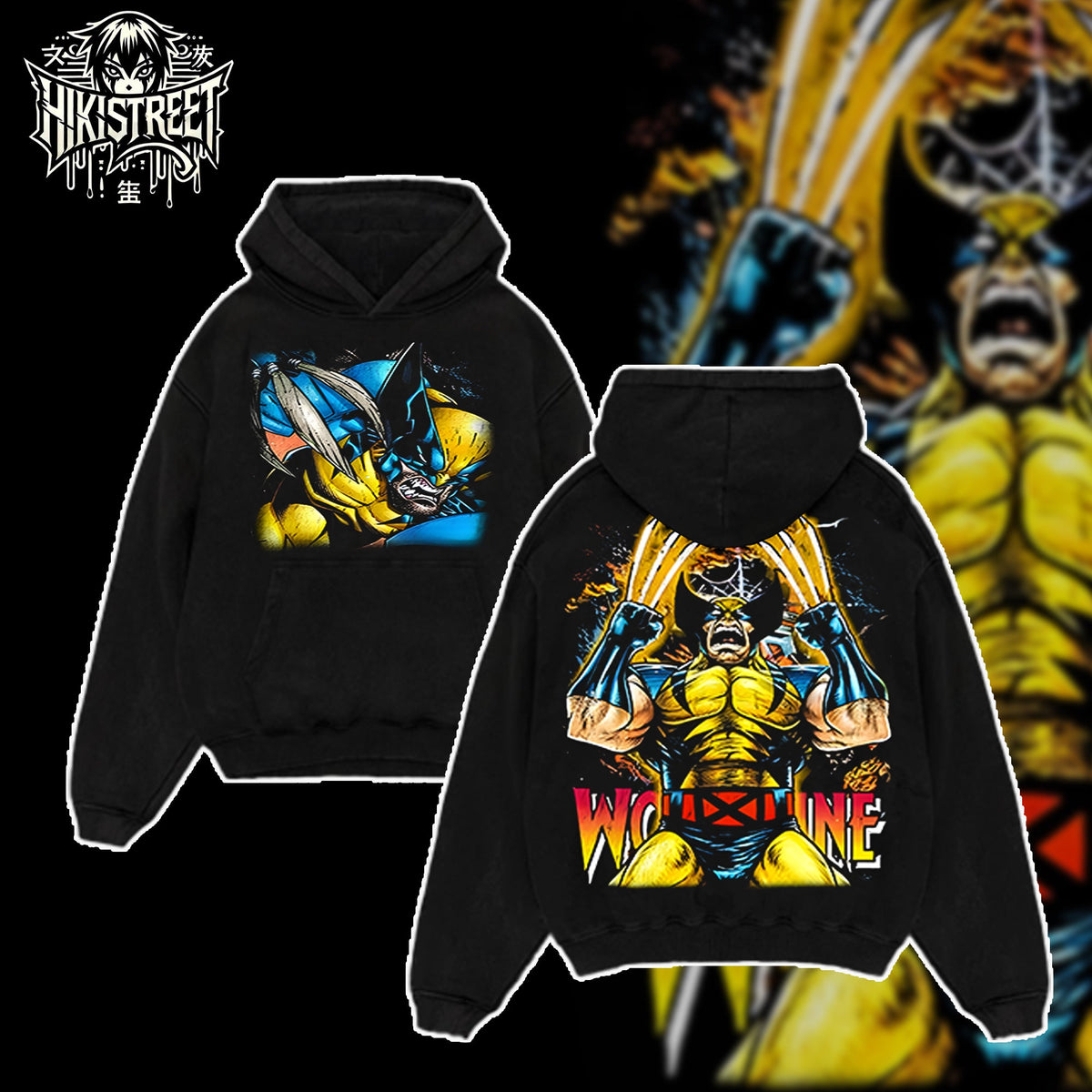 [HIKISTREET] Vintage Wolverine V2 Acid Washed T-Shirt, MCU Merch, Comics Washed Oversized Tee, Aesthetic Comics Streetwear Gift