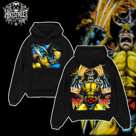 [HIKISTREET] Vintage Wolverine V2 Acid Washed T-Shirt, MCU Merch, Comics Washed Oversized Tee, Aesthetic Comics Streetwear Gift