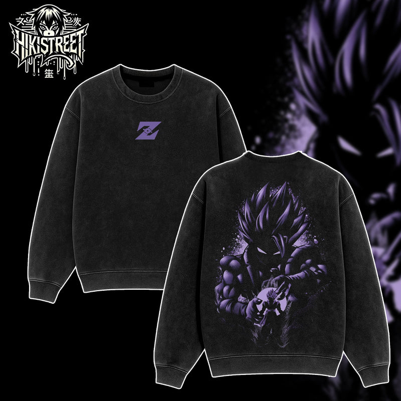 [HIKISTREET] Vintage Gogeta Acid Washed T-Shirt, Dragon Ball Merch, Anime Washed Oversized Tee, Aesthetic Anime Streetwear Gift