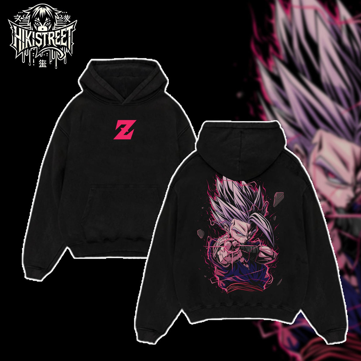 [HIKISTREET] Vintage Gohan Beast Acid Washed T-Shirt, Dragon Ball Merch, Anime Washed Oversized Tee, Aesthetic Anime Streetwear Gift
