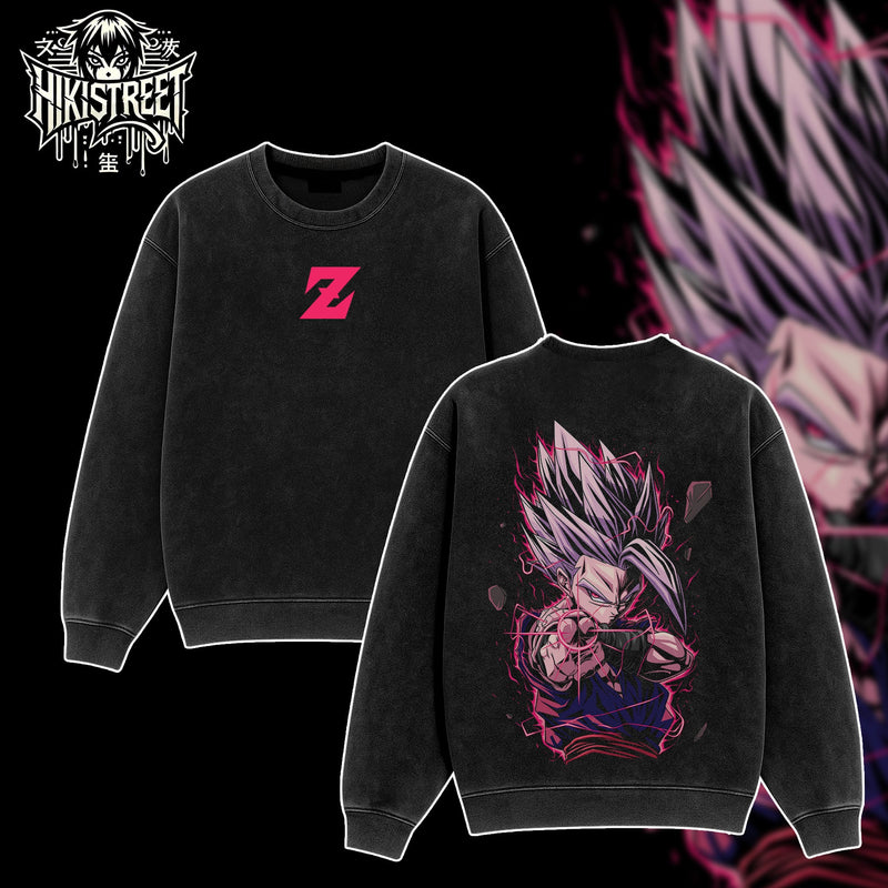 [HIKISTREET] Vintage Gohan Beast Acid Washed T-Shirt, Dragon Ball Merch, Anime Washed Oversized Tee, Aesthetic Anime Streetwear Gift