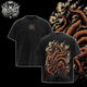 [HIKISTREET] Vintage Kurama The Nine Tails Acid Washed T-Shirt, Naruto Merch, Anime Washed Oversized Tee, Aesthetic Anime Streetwear Gift