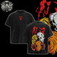 [HIKISTREET] Vintage Obito Mask Acid Washed T-Shirt, Naruto Merch, Anime Washed Oversized Tee, Aesthetic Anime Streetwear Gift