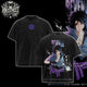 [HIKISTREET] Vintage Uchiha Sasuke Acid Washed T-Shirt, Naruto Merch, Anime Washed Oversized Tee, Aesthetic Anime Streetwear Gift