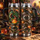 [HIKISTREET] Dragon Ball Shenron 40oz Tumbler with Handle, Vintage Dragon Ball Goku Double Wall Insulated Travel Mug, Stainless Steel Cup, Gift for Anime Fans, Anime Tumbler