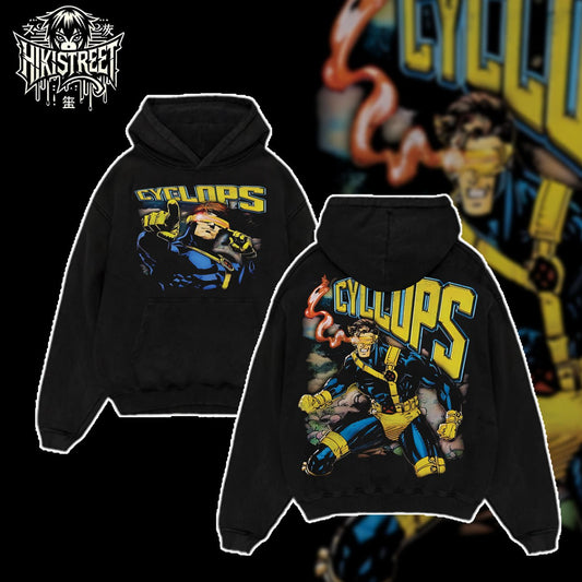 [HIKISTREET] Vintage Cyclops V2 Acid Washed T-Shirt, MCU Merch, Comics Washed Oversized Tee, Aesthetic Comics Streetwear Gift