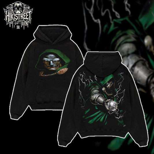 [HIKISTREET] Vintage Dr Doom Acid Washed T-Shirt, MCU Merch, Comics Washed Oversized Tee, Aesthetic Comics Streetwear Gift