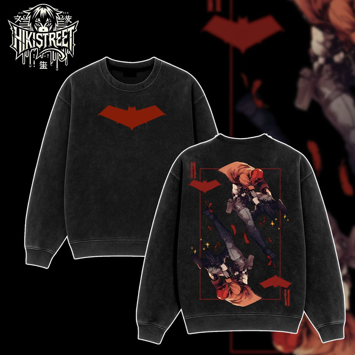 [HIKISTREET] Vintage Red Hood Acid Washed T-Shirt, DC Merch, Comics Washed Oversized Tee, Aesthetic Comics Streetwear Gift