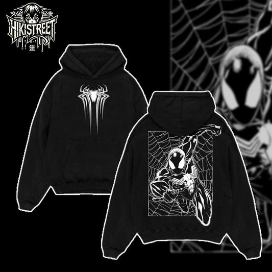 [HIKISTREET] Vintage Symbonite Spider Man V3 Acid Washed T-Shirt, MCU Merch, Comics Washed Oversized Tee, Aesthetic Comics Streetwear Gift