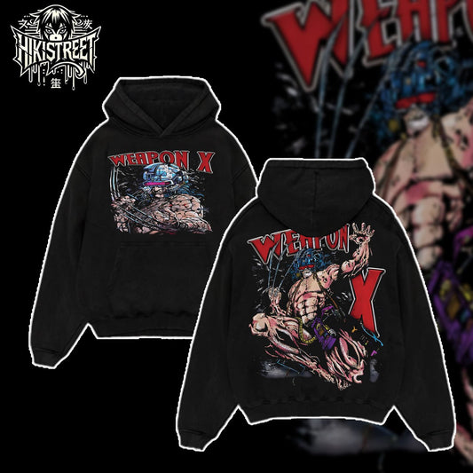 [HIKISTREET] Vintage Wolverine Weapon-X Acid Washed T-Shirt, MCU Merch, Comics Washed Oversized Tee, Aesthetic Comics Streetwear Gift