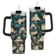 [HIKISTREET] Snorlax Pokemon 40oz Tumbler with Handle and Straw, Stainless Steel Vacuum Insulated Cup, Pocket Monster Design, Anime Merch, Anime Tumbler