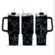 [HIKISTREET] Rhydon Pokemon 40oz Tumbler with Handle and Straw, Stainless Steel Vacuum Insulated Cup, Pocket Monster Design, Anime Merch, Anime Tumbler