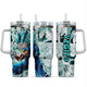 [HIKISTREET] Vegito Dragon Ball 40oz Tumbler with Handle and Straw, Stainless Steel Vacuum Insulated Cup, Dragon Ball Design, Anime Merch, Anime Tumbler
