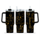 [HIKISTREET] Charmander Pokemon 40oz Tumbler with Handle and Straw, Stainless Steel Vacuum Insulated Cup, Pocket Monster Design, Anime Merch, Anime Tumbler