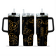 [HIKISTREET] Eevee Pokemon 40oz Tumbler with Handle and Straw, Stainless Steel Vacuum Insulated Cup, Pocket Monster Design, Anime Merch, Anime Tumbler
