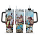 [HIKISTREET] Edward Newgate One Piece 40oz Tumbler with Handle and Straw, Stainless Steel Vacuum Insulated Cup, One Piece Design, Anime Merch, Anime Tumbler