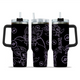 [HIKISTREET] Noibat Pokemon 40oz Tumbler with Handle and Straw, Stainless Steel Vacuum Insulated Cup, Pocket Monster Design, Anime Merch, Anime Tumbler