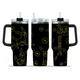 [HIKISTREET] Umbreon Pokemon 40oz Tumbler with Handle and Straw, Stainless Steel Vacuum Insulated Cup, Pocket Monster Design, Anime Merch, Anime Tumbler