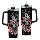 [HIKISTREET] Goku Super Saiyan 4 Dragon Ball 40oz Tumbler with Handle and Straw, Stainless Steel Vacuum Insulated Cup, Dragon Ball Design, Anime Merch, Anime Tumbler