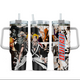 [HIKISTREET] Ichigo Kurosaki Bleach 40oz Tumbler with Handle and Straw, Stainless Steel Vacuum Insulated Cup, Bleach Design, Anime Merch, Anime Tumbler