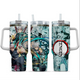[HIKISTREET] Tengen Uzui Demon Slayer 40oz Tumbler with Handle and Straw, Stainless Steel Vacuum Insulated Cup, Demon Slayer Design, Anime Merch, Anime Tumbler