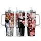 [HIKISTREET] Shanks One Piece 40oz Tumbler with Handle and Straw, Stainless Steel Vacuum Insulated Cup, One Piece Design, Anime Merch, Anime Tumbler