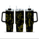 [HIKISTREET] Pikachu Pokemon 40oz Tumbler with Handle and Straw, Stainless Steel Vacuum Insulated Cup, Pocket Monster Design, Anime Merch, Anime Tumbler