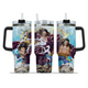 [HIKISTREET] Monkey D. Luffy Gear 4 One Piece 40oz Tumbler with Handle and Straw, Stainless Steel Vacuum Insulated Cup, One Piece Design, Anime Merch, Anime Tumbler