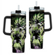 [HIKISTREET] Broly Legendary Saiyan Dragon Ball 40oz Tumbler with Handle and Straw, Stainless Steel Vacuum Insulated Cup, Dragon Ball Design, Anime Merch, Anime Tumbler