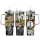 [HIKISTREET] Gyomei Himejima Demon Slayer 40oz Tumbler with Handle and Straw, Stainless Steel Vacuum Insulated Cup, Demon Slayer Design, Anime Merch, Anime Tumbler