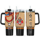 [HIKISTREET] Portgas D. Ace One Piece 40oz Tumbler with Handle and Straw, Stainless Steel Vacuum Insulated Cup, One Piece Design, Anime Merch, Anime Tumbler